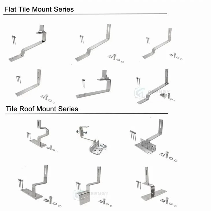 Solar Roof Tiles Photovoltaic System Solar Mounting Bracket Hook On Tile Roof Solar Panel Roof Mounting System