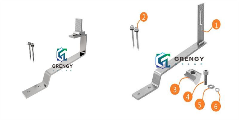 Solar Module Mounting Hooks for Tile Roofs Solar Module Mounting Hooks for Tile Roofs