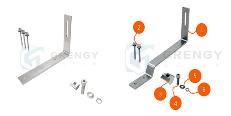 Solar Module Mounting Hooks for Tile Roofs flat tile roof solar hook Solar Module Mounting Hooks for Tile Roofs flat tile roof solar hook