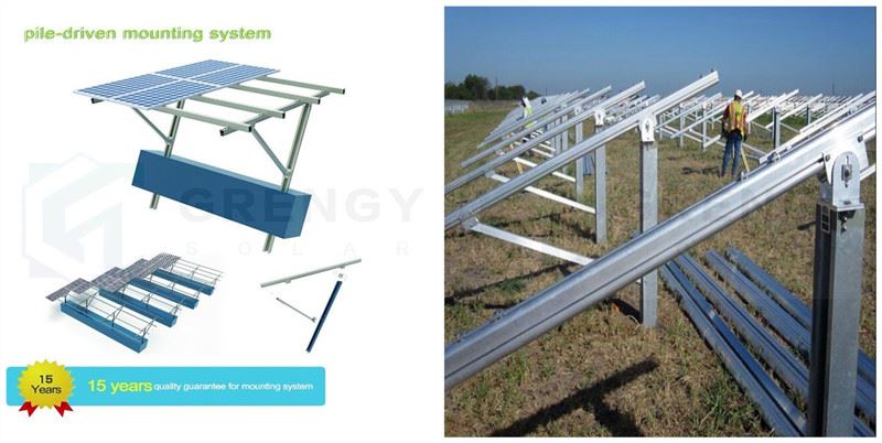 single pile solar mounting system