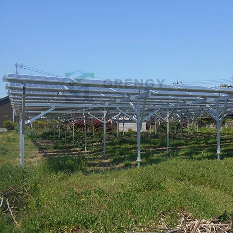 Solar farm ground racking structure Solar farm ground racking structure