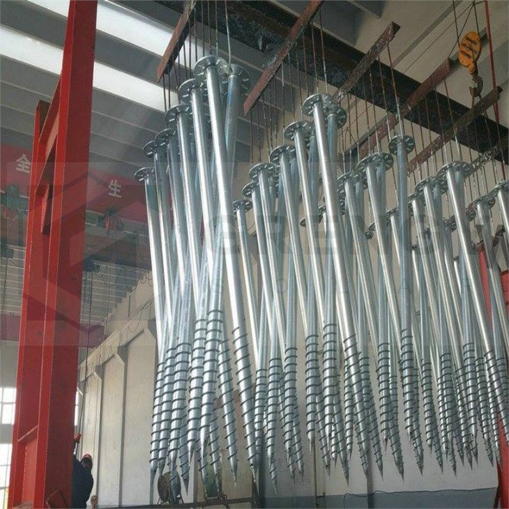 production process of adjustable screw pile with little blades