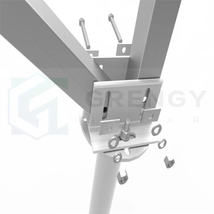 single row double column ground solar mounting system