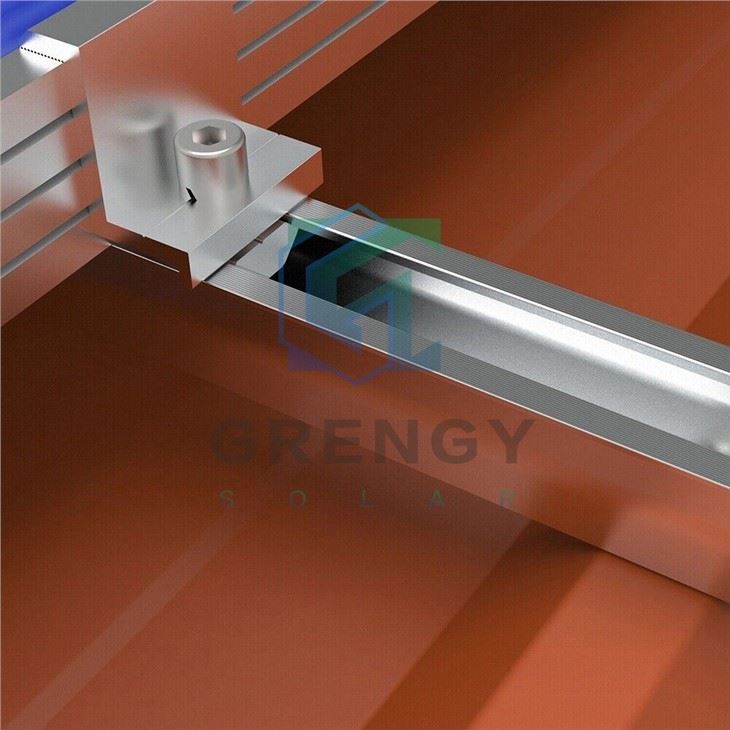 Aluminum Solar Panel Roof Mounting Rail Brackets Holder Mid/End Clamp Fixing Kit