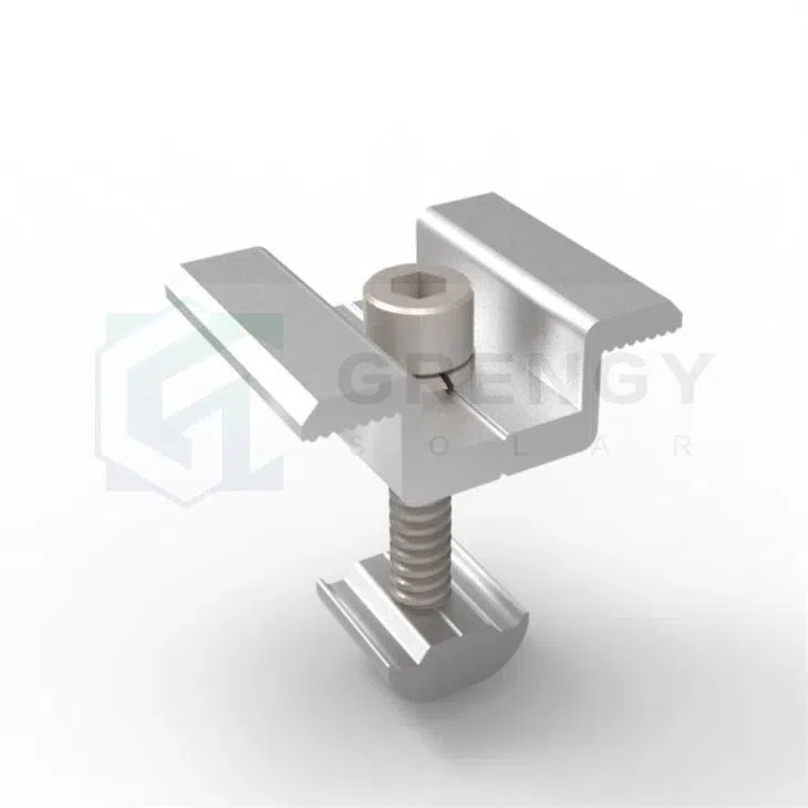 Aluminum Solar Panel Roof Mounting Rail Brackets Holder Mid/End Clamp Fixing Kit