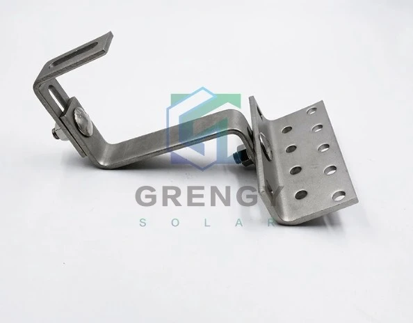 Adjustable Tile PV Roof Hook For Solar Panel Mounting