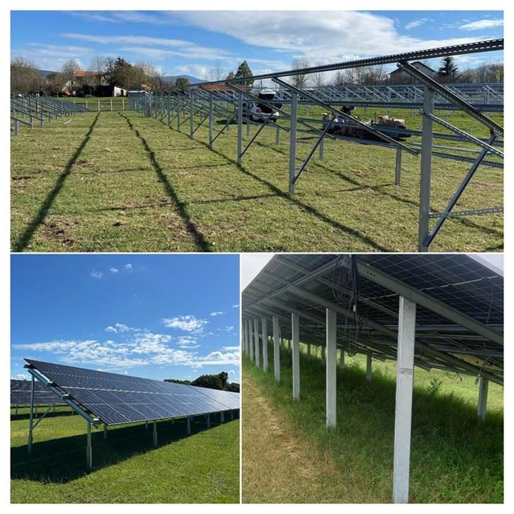 Solar Ground Ramming Pile Mounting System