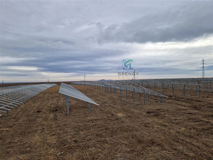 Double Post Ramming Pile Ground Mount Solar Mounting System