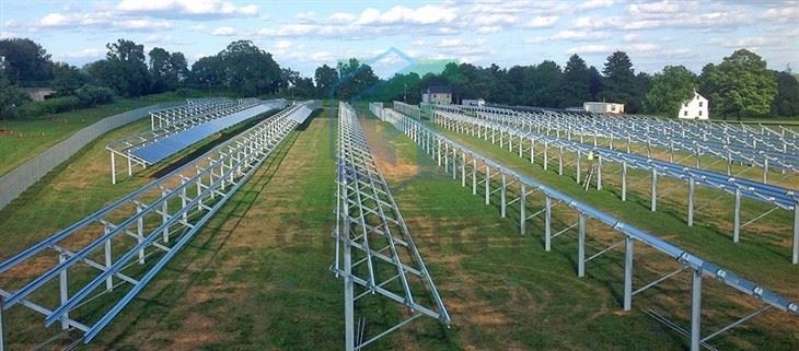 Solar Ground Ramming Pile Mounting System