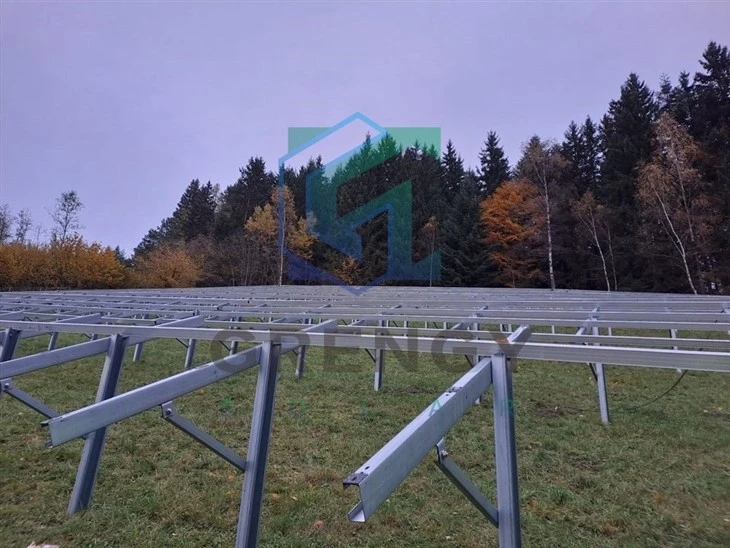 Solar Ground Ramming Pile Mounting System